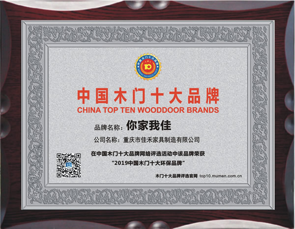 2019年度中国木门十大环保品牌
